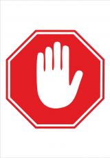 Autocolante pardoseala „Stop” hexagon