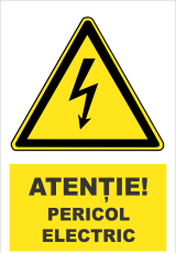 Autocolant Pericol electric