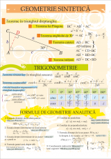 Geometrie sintetica, analitica, trigonometrie