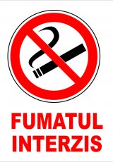Autocolant Fumatul interzis