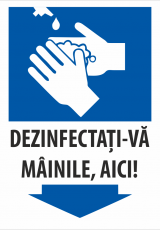 Autocolant Dezinfectati-va!