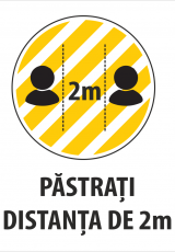 Autocolant Pastrati distanta 2m