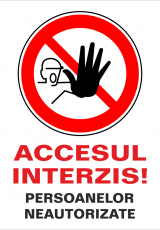 Autocolante Accesul interzis